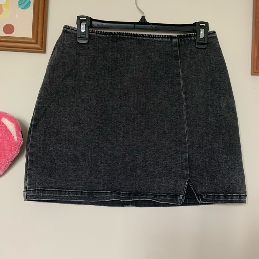 Wild Fable Black Jean Mini Skirt Size 8